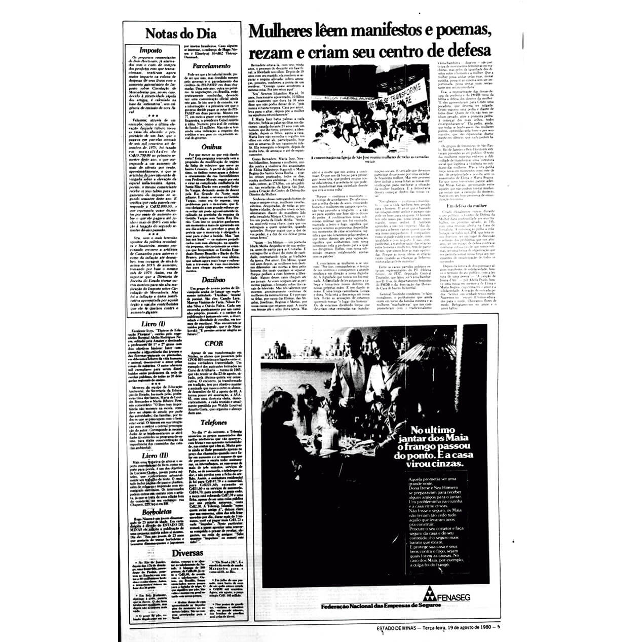 EXPOSIÇÃO DIGITAL - REPORTAGEM DE O ESTADO DE MINAS DO ATO PÚBLICO DE 1980